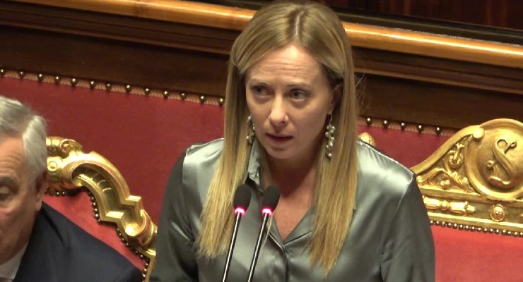 La presidente del Consiglio Giorgia Meloni alla Camera