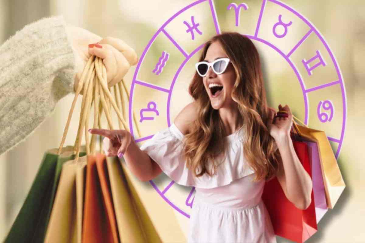 Segni zodiacali fissati con lo shopping
